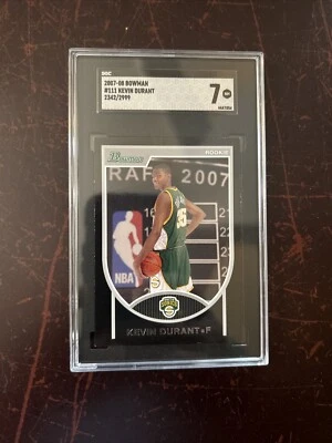 Kevin Durant 2007 Topps Bowman Rookie Card #111 Serial 2342/2999 SGC 7 NM 🔥🔥🔥 - Image 1 of 3