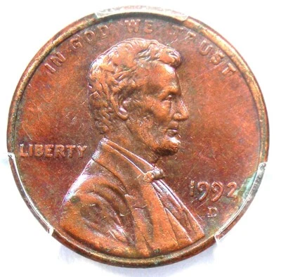 1992-D Close AM Variety FS-901 Lincoln Cent 1C - Certified PCGS AU Details - Image 1 of 4