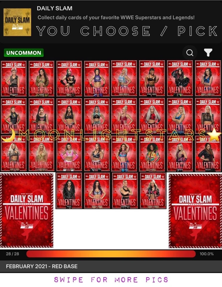DIGITAL Topps Slam 21 DAILY SLAM February Red - You Pick/Choose - Image 1 of 1