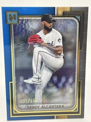 2023 Topps Museum Collection Baseball Sandy Alcantara /150 BLUE - Image 1 of 3