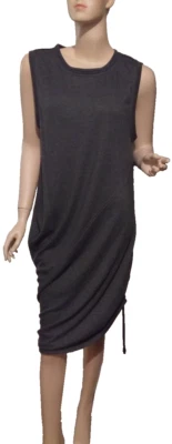 Elie Tahari Sports Women's Maria Knit Charcol Asymetric Dress w/Strings Sz. XL - Image 1 of 4