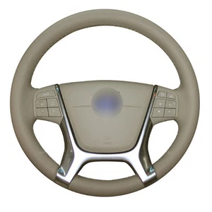 Top Leather Steering Wheel Hand-stitch on Wrap Cover For Volvo S80 XC60 XC70 - Picture 1 of 11