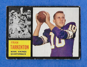 1962 Topps Football-Fran Tarkenton #90 (Rookie Card/Short Print)-J