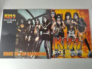 Kiss Calendar Lot (2) Vintage Calendars 2003 2005 Ace Gene Paul Peter Rock Band - Picture 1 of 7