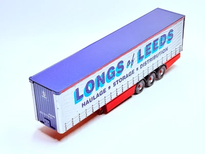 CORGI TRI-AXLE CURTIANSIDE TRAILER MODEL ONLY LONGS OF LEEDS CC13202 1:50 - Image 1 of 4