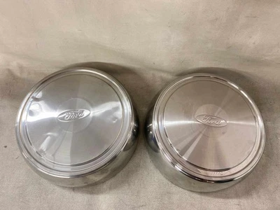 1998 Ford E250 Van Set of 2 Dog Dish Hubcaps Chrome 16 inch OEM See Pictures - Image 1 of 4