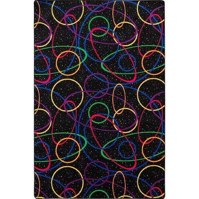 Alfombra de área en bucle de 6 pies x 9 pies en color fluorescente Foto 1 de 3