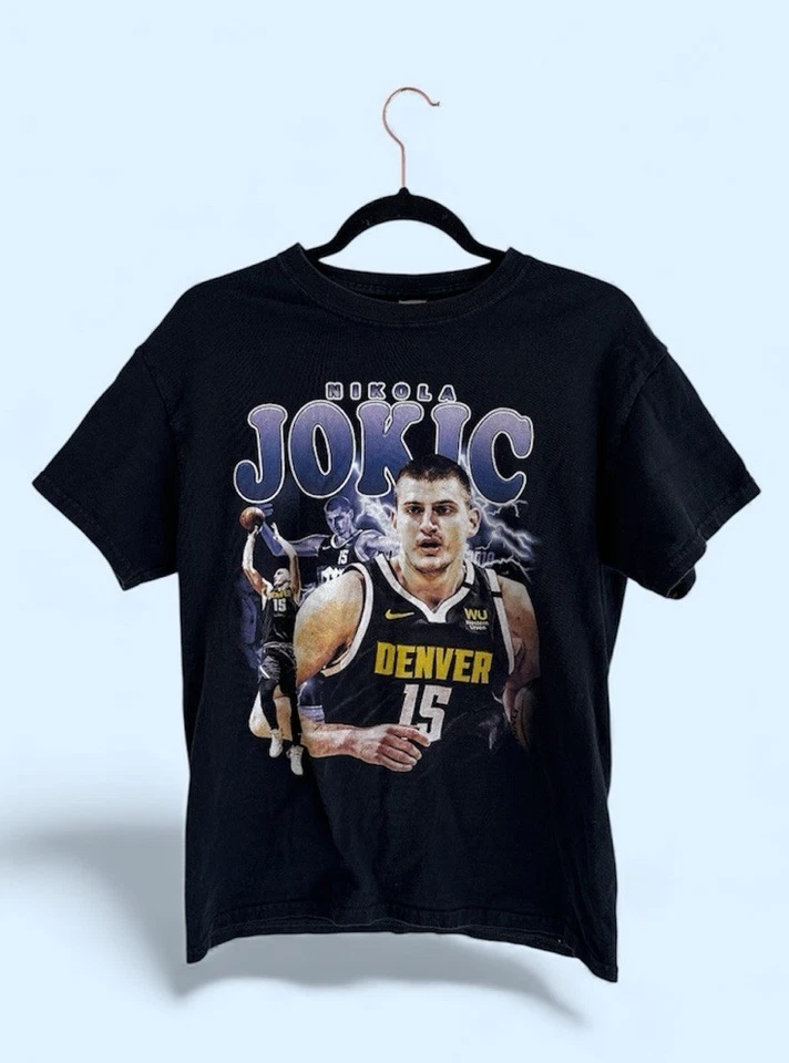 NBA Denver Nuggets Nikola Jokic #15 Gildan Heavy Cotton T-Shirt Youth M - NWOT - Image 1 of 3