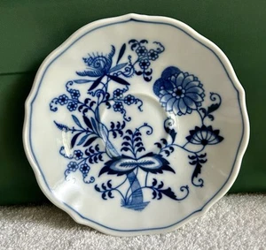 Blue Danube Japan 5.5” Plate Saucer Blue And White Floral Tree Print Border Edge - Picture 1 of 7