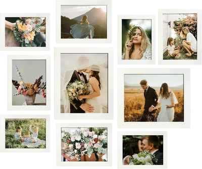 Molduras para fotos 10-PK - Conjunto de colagem para parede de galeria 8x10 5x7 4x6    - Imagem 1 de 4