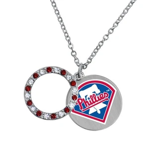 Game Time Offical MLB PHILADELPHIA PHILLIES P LOGO Disc Necklace - Picture 1 of 1