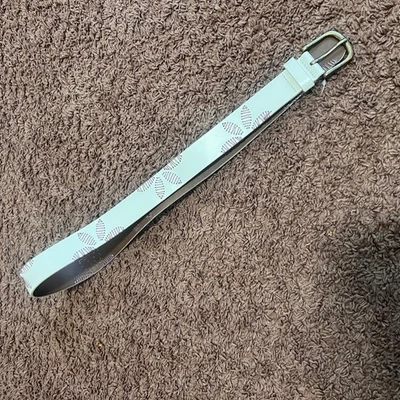 Cinturón para mujer Free People corte láser floral cuero bordado marfil talla única Foto 1 de 4