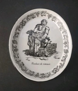 MOTTAHEDEH Italy 5" Oval Trinket Dish- Vender De Oiseux (Bird Seller) - Picture 1 of 5