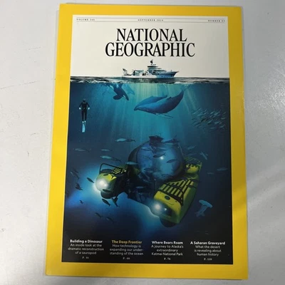 National Geographic September 2024 Building a Dinosaur, Deep Frontier and more. Foto 1 de 2