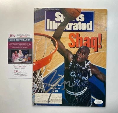 SHAQUILLE O'NEAL SHAQ Autograph Signed Sports Illustrated Magic Basketball COA - Image 1 of 2