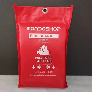2 FEUERLÖSCHDECKEN Fiberglas Held Notfall Zuhause Zurückhaltend Vorbereitet 39''x39'' NEU - Bild 1 von 4