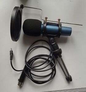 Eivotor Ansteckmikrofon mit Ständer, Popschutz, Kabel und Filter