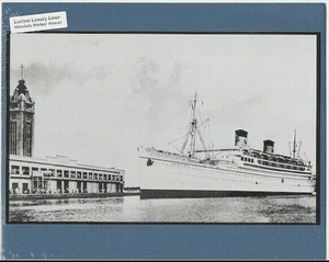 LURLINE LINER DOCKED AT HONOLULU HARBOR 1935 PHOTO ON 8x10 INCH MATT - Picture 1 of 1