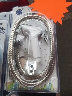 KIT DOUCHETTE UNIVERSEL(BIDET.WC ETC..)PULVERISATEUR DOUCHE.HYGIENE INTIME;1M50 - Photo 1/4