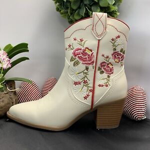 The Pioneer Mommy and Me Embroidered Western Ankle Boot W Size 8M (0212113)