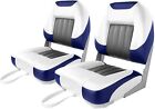 Deluxe Low Back Boat Seat, Fold-Down Fishing Boat Seat (2 Seats)