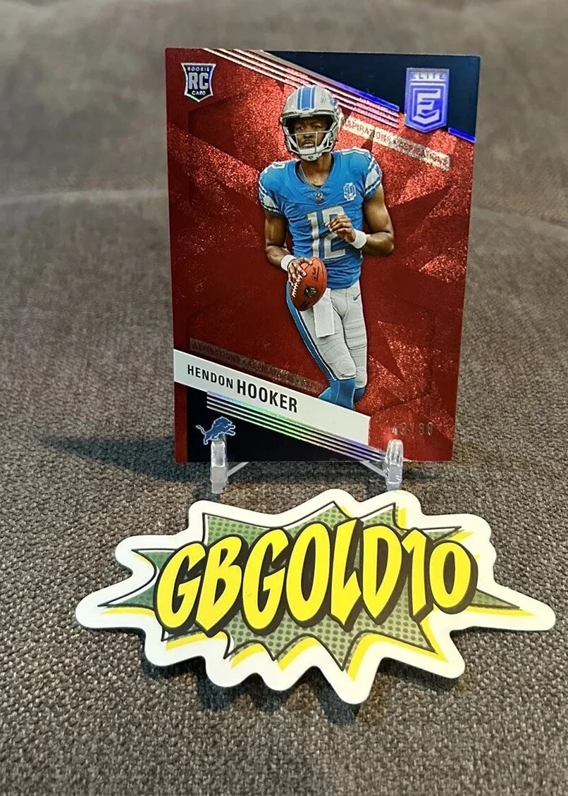 HENDON HOOKER 2023 Donruss Elite Aspirations RED /88 Rookie RC Detroit Lions SP