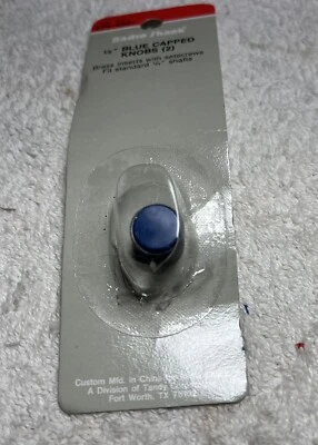 Radio Shack 1/2" Blue-Capped Control Knobs Fits Standard 1/4” Shafts - one only - Image 1 of 4