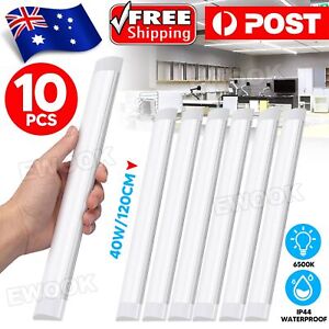 10x40W LED Slim Ceiling Batten Tube Light 4FT 1200mm Fluorescent Lamp Cool 6500K