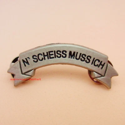 MARKENLOS Pin N' SCHEISS MUSS ICH Anstecker Freche Sprüche Butterfly Verschluss - 53