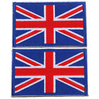  2 Pcs National Flag Stickers Uk Decor Embroidery Patch French Mini Iron