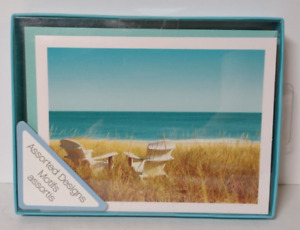 American Greetings Assorted Note Cards w/Envelopes 10 Ct (5 Lighthouse 5 Beach )