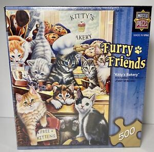 Master Pieces Furry Friends Kittys Bakery 500 Piece Jigsaw Puzzle Sealed Box