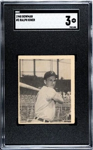 SGC 3 - 1948 Bowman # 3 Ralph Kiner RC Pittsburgh Pirates HOF - Picture 1 of 2