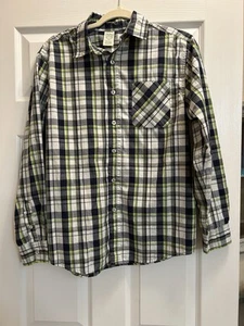 Boys Plaid LS Shirt Size 18 Faded Glory XXL - Picture 1 of 6