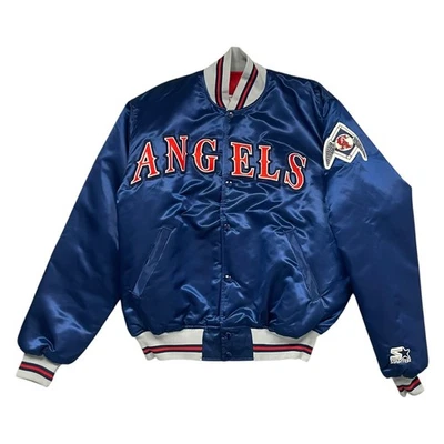 CHAQUETA BOMBER SATINADA VINTAGE AÑOS 90 MLB CALIFORNIA ANGELS STARTER DIAMOND COLLECTION L Foto 1 de 4
