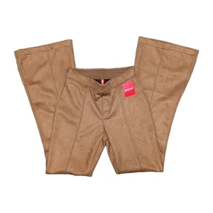 *BRAND NEW* Size SMALL - SPANX Faux Suede Flare Pants Rich Caramel Brown Stretch - Picture 1 of 8
