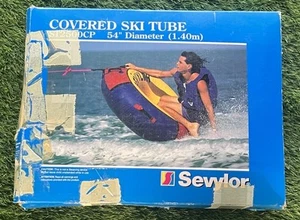 Tubo de esquí cubierto inflable vintage Sevylor ST2500CP 52" 220 lb capacidad caja abierta - Imagen 1 de 4