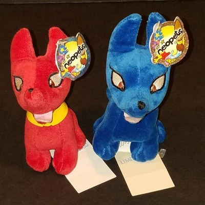 Neopets 2004 Blue & Red Anubis Petpet 5" Mini Plush TAGS Limited Too 70064 70098 - Image 1 of 4