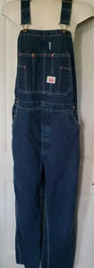Mens Round House Denim Jeans Carpenters Bib Overalls Size 36x36 - Bild 1 von 14