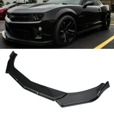 For GMC Sierra 1500 CARBON FIBER Look Front Bumper Lip Splitter Spoiler Body Kit - Image 1 of 4