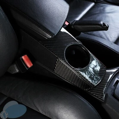 Real Carbon Fiber Car Water Cup Cover Trim Accessories For 2006-2010 BMW X3 E83 Foto 1 de 4