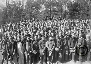 trabajadores del campamento de construcción de la presa Norris TN © 1933 Reimpresión de escaneo 8X11 pulgadas - Imagen 1 de 1