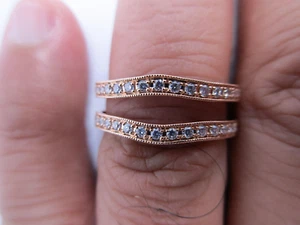 14K Gold Solitaire Enhancer Diamond Ring Guard Wrap Dia=1.05 F-VS1 Value=$5,750 - Picture 1 of 13
