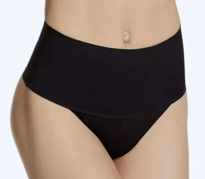 MIRACLESUIT Comfy Curves Black Firm Control Waistline Thong Panty Women M 6 XL 8 - Imagem 1 de 4