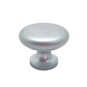 Nover Satin Chrome Solid Brass 25mm Button Knobs 5003715 - Picture 1 of 8