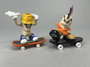 2001 Tech Deck Dude Skate Crew Lenny Orange Jacket & Handstand Billy & Board Vtg - Picture 1 of 9