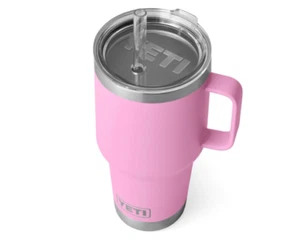 YETI Rambler 35 oz Tumbler with Straw Lid & Handle – Power Pink Travel Mug - Picture 1 of 7