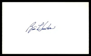 BILLY HUNTER Signed Authentic AUTO Index Card YANKEES - Picture 1 of 2