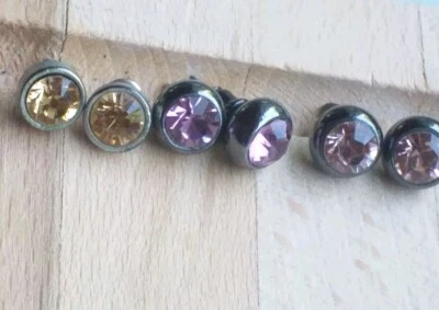 1x Pilgrim Damen Ohrstecker versilbert mit bernsteinfarbenem Zirkonia plus 3  - Bild 1 von 4