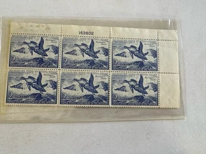 US STAMPS #RW19 DUCK PLATE BLOCK $2 OG NH - Picture 1 of 8